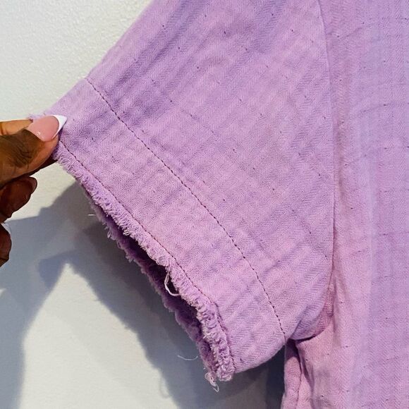 We the Free Lavender Palo Alto Top Blouse Size Medium - Picture 7 of 10